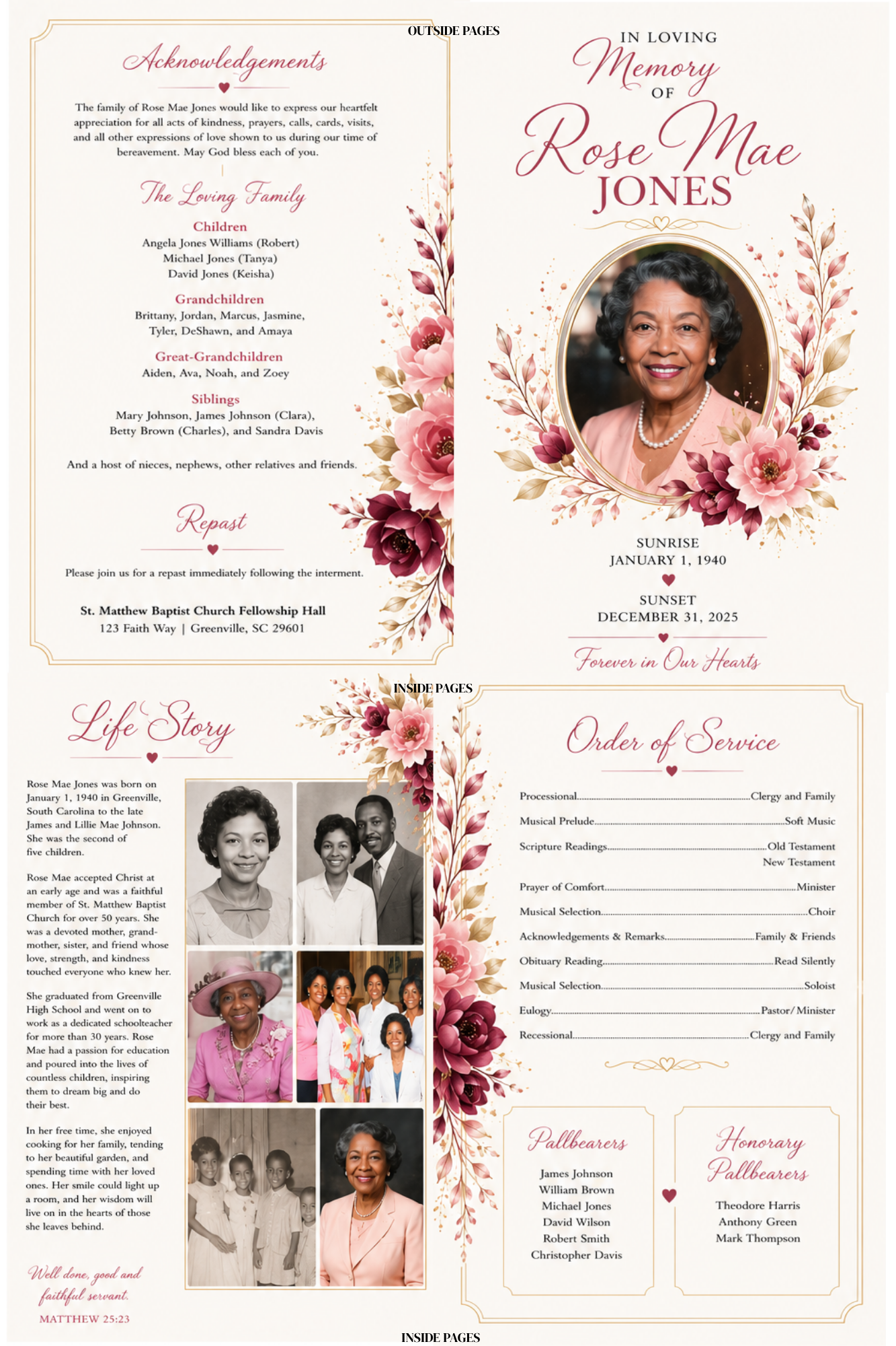 Obituary Design & E-Book
