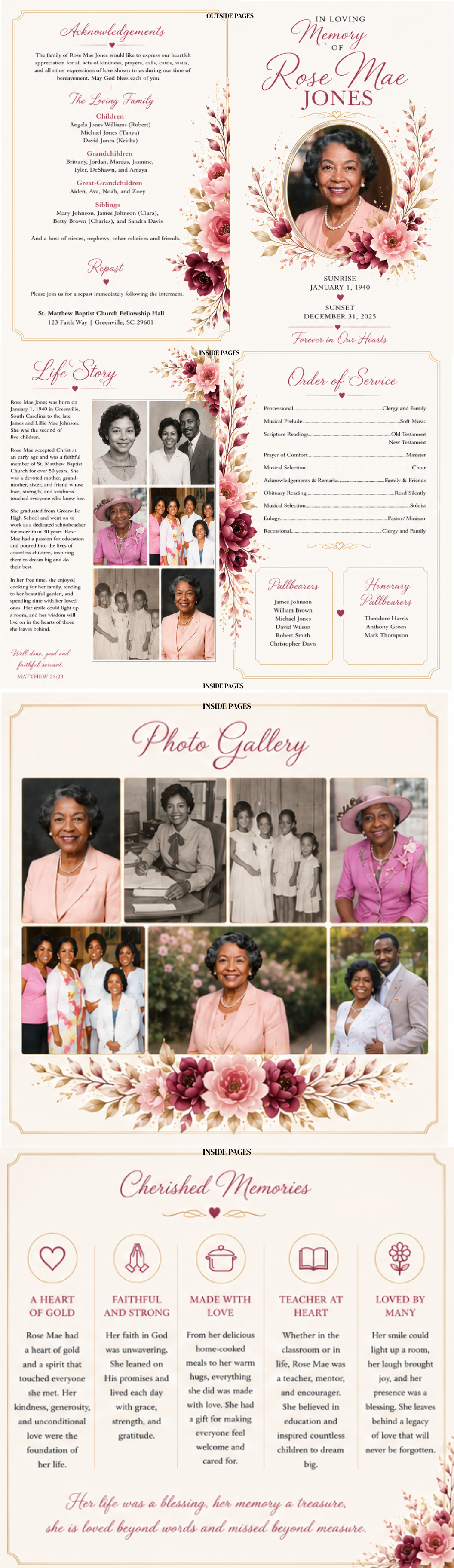 Obituary Design & E-Book