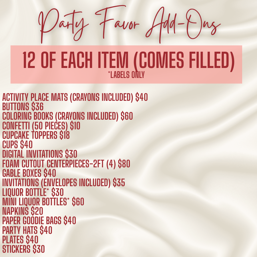 Party Favor Add-Ons